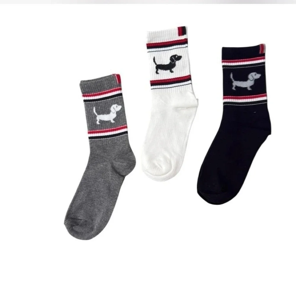 3 pair, dachshund socks